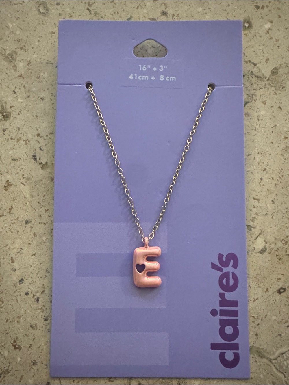 Claire’s E Initial Necklace